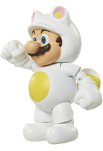 Load image into Gallery viewer, 2016 JAKKS Pacific World of Nintendo Action Figure: WHITE TANOOKI MARIO