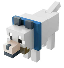 Load image into Gallery viewer, 2021 Minecraft Craft-a-Block Action Figure: WOLF (Blue Collar)