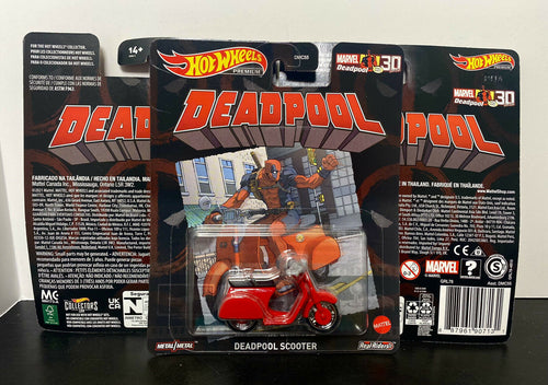 2021 Hot Wheels Premium Real Riders - Deadpool 30th Anniv - Deadpool Scooter
