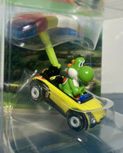 Load image into Gallery viewer, NEW 2021 Hot Wheels Mario Kart: YOSHI Sports Coupe + PARAFOIL Die-Cast Car