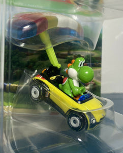 NEW 2021 Hot Wheels Mario Kart: YOSHI Sports Coupe + PARAFOIL Die-Cast Car