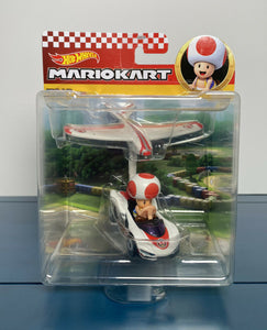 NEW 2021 Hot Wheels Mario Kart: TOAD P-Wing + PLANE GLIDER Die-Cast Car