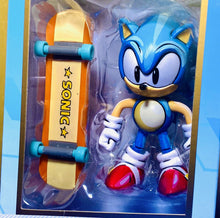 Load image into Gallery viewer, 2022 JAKKS Gold Sonic the Hedgehog Action Figure - CLASSIC SONIC with Skateboard