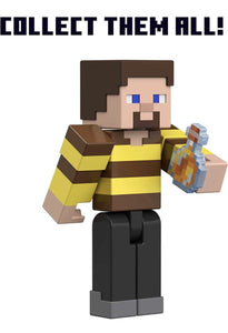 2022 Minecraft Build-a-Portal Action Figure: BEE SHIRT STEVE (w/ Potion)