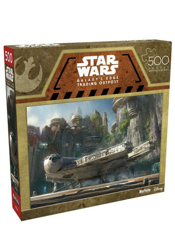 Star Wars Galaxy's Edge Trading Post 500 Piece Jigsaw Puzzle Buffalo Games NIB
