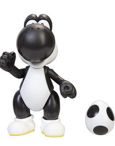 2021 JAKKS Pacific World of Nintendo 4” Action Figure: BLACK YOSHI (w/ Egg)