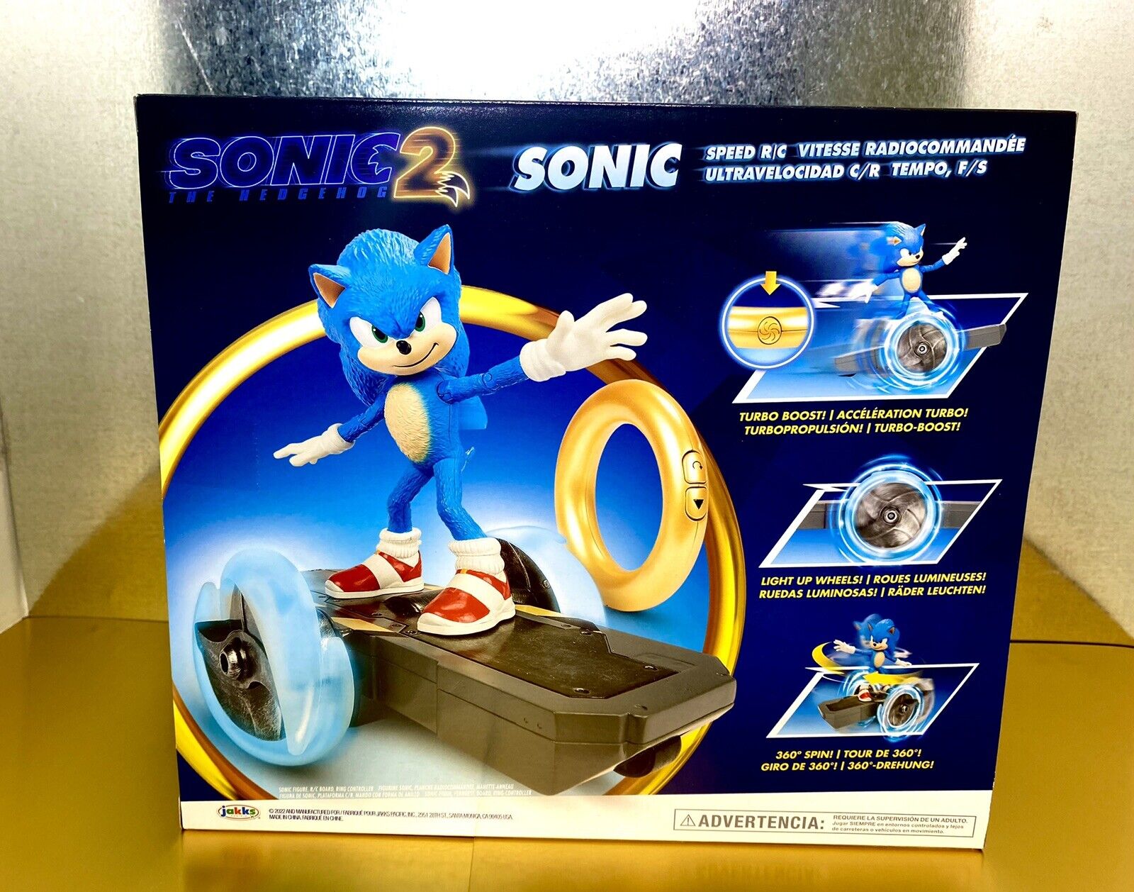 Sonic Speed Rc 2022 JAKKS Sonic the Hedgehog 2 (Movie) - Sonic Speed RC Toy (Lights u ...