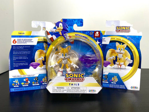 2021 JAKKS Sonic the Hedgehog 30th Anniv 2.75in Figure: TAILS w/ Chaos Emerald