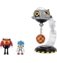 Load image into Gallery viewer, 2023 JAKKS Sonic the Hedgehog (Classic)- Egg Mobile Battle Set w/ Sonic &amp; Eggman