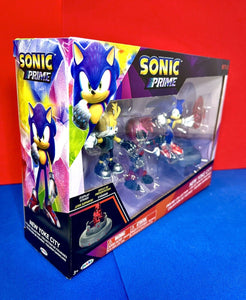 2023 JAKKS Sonic Prime New Yoke City 3-Pack - Sonic, Tails Nine, & Rusty Rose