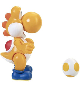2021 JAKKS Pacific World of Nintendo 4” Action Figure: ORANGE YOSHI (w/ Egg)