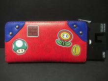 Load image into Gallery viewer, BioWorld Super Mario Nintendo Mario Items Trifold Wallet Faux Leather Licensed