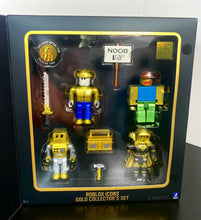 Load image into Gallery viewer, Jazwares Roblox Icons 15th Anniversary Gold Collector’s Set w/ Virtual Item Code